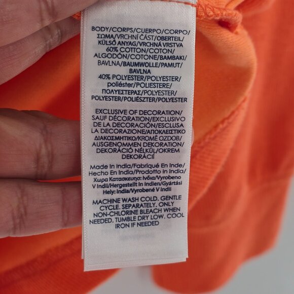 Chaps Sweater Men's Quarter Zip Mock neck Orange Sz L NWT - Picture 5 of 6